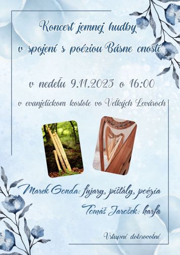 Koncert jemnej hudby v spojení s poéziou Básne cností - 1