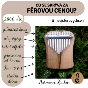 Rozpad ceny kalimby Harmonie Zvuku